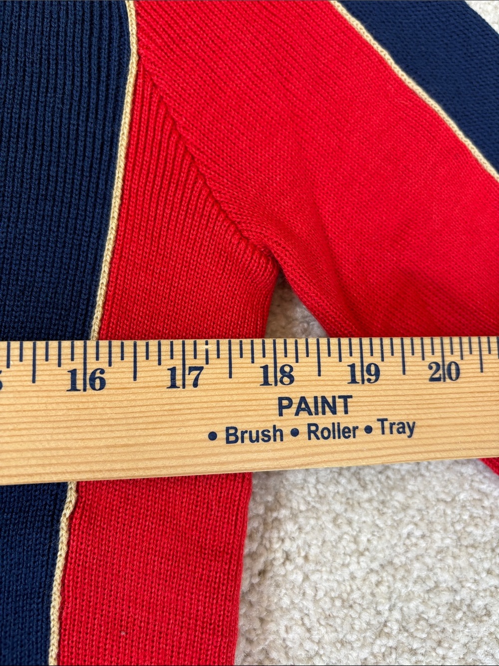 Vintage 70’s White Stag Action Sports Wool Blue Red Ski Sweater Women’s Medium - Picture 7 of 10